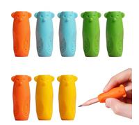 8 PCS Pencil Grip Original Pencil Grippers, Pencil Aid Grips for Kids Handwriting, Ergonomic Pen Grip for Righties & Lefties, Reusable Pen Holders for Right and Left Handed Users, Assorted Colours