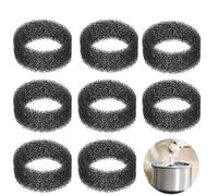 8 PCS Pet Round Drink Water Sponge Filter Replacement Diameter 2.99 Inch Inner Diameter 2.56 Inch Black Indoor Cat Round Filter Sponge for Cat Dog Fountain