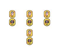 8 Pcs Pet Social Identification Tags for Dogs, High Visibility Fabric