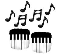 8 Pcs Piano Foil Balloon Set - 18" Piano Keyboard Balloons & 6 Musical Note Balloons | Piano birthday decorations | Music Recital, Jazz Night, Birthday, Graduation Party Decorations