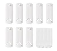 8 Pcs Picture Hangers, 8 Removable Adhesive Strips, Damage Free Picture Hanging Hooks, No Nails Picture Hooks, for Indoor Use Bathroom Living Room