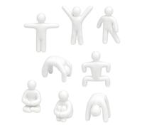 8 PCS PLA Chameleon Painting Figurine Set, 3D Printed Meccha Robot Blank Hider Figures Multiple Poses, Unpainted Mini Camouflage Statues for DIY Art Hide and S amily Game Gift