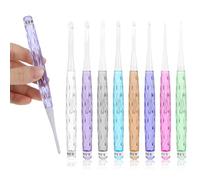 8 Pcs Plastic Crochet Hooks Colorful Inline Crochet Hooks with Long Shaft Non-Slip Crochets Hook Grips Crochets Needles Ergonomic for Crocheting Yarn Knitting Blankets Shawl Carpet Women Gifts 2.5-6mm