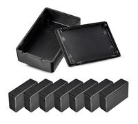 8 Pcs Plastic Project Box, Small Junction Box 85x50x21mm ABS Waterproof Electrical Boxes Black Enclosure for Electronics Case