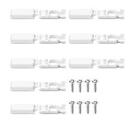 8 Pcs Pleated Replacement Parts, Universal Durable White Pleated Clamping Brackets, Clamping Shoes for Tensioned Pleated Blinds for Adhesive Backing and Stick & Fix Front Adhesive Plates