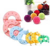8 Pcs Pom Pom Maker, 4 Sizes Pom Pom Maker Kit, Plush Ball Making Tool,DIY Fluff Balls, Pom Pom Craft Maker, Reusable for DIY Pom Pom Craft Fluff Ball Knitting Wool Pompon Manufacturing Tools.
