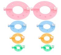 8 Pcs Pom Pom Maker Kit, Reusable DIY Pompom Craft Making Kit with 4 Colors, Includes 4 Sizes for Hats, Scarves, Bags, and Clothes Decorations