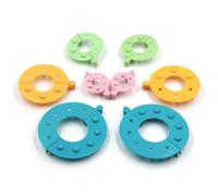 8 Pcs Pompom Makers Set, 4 Sizes - Reusable DIY Fluff Ball Craft Tool for Knitting, Weaving and Decoration. Easy to Make Perfect Pompoms for Beginners and Experts.