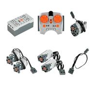 8 PCS Power Functions Building Set, Motor Set Technic Motorized Kit Compatible with Lego, Remote Control Battery Box Extension Cord Set, Technic Compatible Brick Motors Accessories for DIY