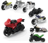 8 PCS Premium Die-Cast Miniature Motorcycle Collection - Authentic Desk Display & Office Decor Set for Adults - Detailed Vintage & Modern Bike Designs for Stress Relief & Focus