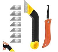 8 Pcs Pro Grout Removal Tool,Rake Removal Tools Tile Grout with 6 Pcs Replacement Accessories, Saw Angled Grout Scraping Rake for Tile Cleaning, Grouting Tool Efficient Removal