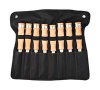 8 Pcs Professional Wood Chisel Tool Sets Sturdy Chrome Vanadium Steel Chisel Wood Handles Woodworking Tools,Cutter Head Width-6mm,10mm,14mm,18mm,22mm,24mm,32mm,38mm
