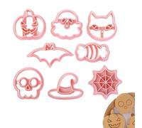 8 Pcs Pumpkin Cookie Cutter Set, Cute Pumpkins Mould, Pressable DIY Halloween Biscuit Cutters, Halloween's Pumpkin Cutters, Halloween Baking Kit for Party Supplies Decorations