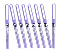 8 PCS Purple Rollerball Pens, 0.5mm Fine Tip Ink Pens For Smooth Writing, Quick-Dry No Smudge, Ideal Pens For School, Home Or Work Stationery Supplies, For Kids Adults Students,Teachers,Professionals