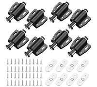 8 Pcs Push to Open Door Catch, Single Magnetic Push Release Door Catch Pressure Touch Release Catches Latch, for Open and Close The Door for Cabinet Wardrobe Kitchen Bathroom