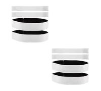 8 pcs Queen Polyester Bed Sheet Organizer Bands for Linen Storage | Elastic Binding Straps, Printed English Letters, for Pillowcases, Tablecloths, Closet Stacking and Slip Control