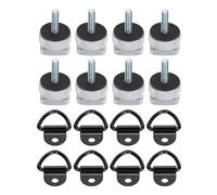 8 Pcs Quick Removal Fastener Thumb Screw Nuts Billet Aluminum Hard Top Bolts with 8 Pull Rings for Bronco 2dr 4dr 2021 Up Black (Silver)