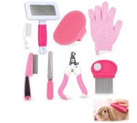 8 PCS Rabbit Grooming Kits, Multifunctional Rabbit Nail | 8-In-1 Rabbits Coat Grooming and Nail Trimming, Pig Grooming Kits for Rabbit, Kitten, Guinea Pig, Hamster
