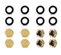 8 Pcs Radiator Blanking Cap, 1/2'' Blanking Cap, Radiator Blanking Plug,Leak-Proof Brass Plumbing Fittings with Seals, Heating System Caps for Pipework and DIY Maintenance