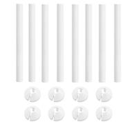 8 PCS Radiator Pipe Covers and Pipe Collars, White 210mm X 15mm Thickened Radiator Sleeves, 15mm Plastic Snap on Radiator Caps, Ideal for Hiding Unsightly Pipes and Enhancing Home Decor.