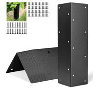 8 Pcs Raised Garden Bed Corner Brackets, 11" x3" x3" Raised Bed Corners Metal Connectors with Wood Screws for 20"-24" Bed, Rust Resistant Metal Garden Corner Bracket for Vegetable Planter Garden