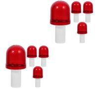 8 Pcs Red LED Traffic Cone Warning Light for Road Safety, Aa Battery | PP Build, Low-light Visibility, Road Barriers Use, Nighttime Work, Quick Hazard Marking