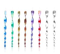 8 Pcs Reflective Bird Deterrent Rods,29.5cm 7 color Hanging Wind Spinners,Outdoor Repellent Bird Scarer Device,Garden Decor,Keep Birds From Fruit Trees,Window,Patio,House,Home,Garden