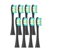 8 Pcs Replacement Brush Heads，Compatible for Oclean X PRO Elite/Flow/F1/One/X/All Series Electric Toothbrush(8 pcs Black)