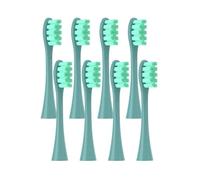 8 Pcs Replacement Brush Heads，Compatible for Oclean X PRO Elite/Flow/F1/One/X/All Series Sonic Electric Toothbrush Soft Bristle(8 pcs Green)