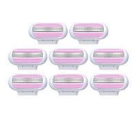8 Pcs Replacement Razor Blades for Gillette Venus Women's Razor Blades Refills Extra Smooth 3 Layer Blade Design Pivoting Head Effortless Comfort Glide Washable for Venus Razors (Pink)