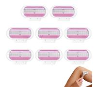 8 Pcs Replacement Razor Blades for Gillette Venus Women's Razor Blades Refills Extra Smooth 3 Layer Blade & Pivoting Head Washable Comfort Glide for Beach Party Summer, Easy to Replace Pink