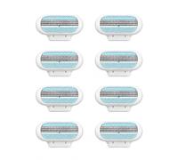 8 Pcs Replacement Razor Blades for Gillette Venus Women's Razor Blades Refills Extra Smooth 3 Layer Blade Design Comfort Glide Razor Heads Pivoting Head for Beach Party Travel Daily Use (Blue)