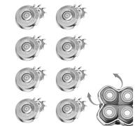 8 PCS Replacement Shaver Head Compatible with Pitbull Skull,Electric Shaver Replacement Blades,Shaver Replacement Heads Compatible with Pitbull Gold Pro,Shaver Replacement Heads(Silver)
