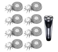 8 PCS Replacement Shaver Head Compatible with Pitbull Skull,Electric Shaver Replacement Blades,Shaver Replacement Heads Compatible with Pitbull Gold Pro,Shaver Replacement Heads(Silver)