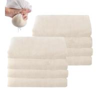 8 Pcs Reusable Cheesecloth,50x50cm Muslin Cloths for Cooking,Cotton Cheesecloth for Straining,Unbleached Ultra Fine Cheese Cloth for Tofu,Cheese, Juic,Butter Straining Liquids
