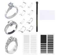 8 Pcs Ring-Size Adjuster for Loose Rings Transparent Ring Adapter Kit with Silverware Polishing Cloth