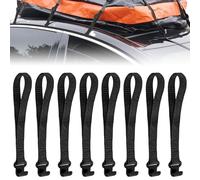 8 Pcs Rooftop Cargo Tie Down Hook Straps - Metal Hook Roof Rack Straps for Car Top Luggage