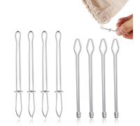 8 Pcs Rope Threader, DIY Rope Threader Clip Waist Band Threader Metal Drawstring Belt Threader Sewing Tool Set for Sweatpant Coats Pants Elastic Replacement