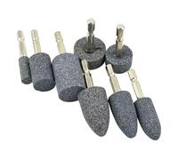 8 Pcs Rotary Grinding Stone - 1/4'' Hex Shank Assorted Shape Abrasive Stone Mounted Grinding Point for Rotary Tool Drill