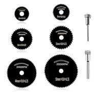 8 Pcs Rotary Tool Saw Blades Mini HSS Cutting Discs Steel Drill Circular Saw Blade Set Cutting Wheel Blades with 2 Extension Rod for Drills Rotary Tools Wood Plastic Metal Cutting