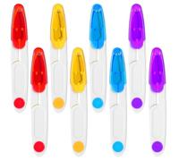 8 Pcs Safety Scissors Thread Cutter for Sewing U Shape Scissor with Safety Cover Multipurpose Fishing Yarn Scissor Craft Clipper Cutter for Cross Stitch Thread Sewing Knitting Trimming Craft DIY