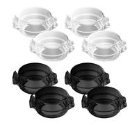 8 Pcs Safety Stove Knobs, Toddler Protection Safety Knobs, Stove Switch Protector Cover, Oven Toddler Safety Cover, Stove Protector Knob, Cookware Protector Swivel Cover (Transparent Color, Black)