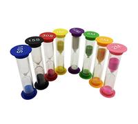 8 Pcs Sand Timer, 8 Colors Sandglass Sand Clock Timer, Including 10/15/30 Seconds, 1/2/3/5/10 Minutes for Classroom Home Office