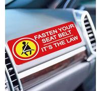 8 Pcs Seat Belt Must Be Worn Sticker - 2 x 5 Inch Fasten Your Seat Belts Stickers Labels Vehicles Safety Warning Window Stickers Taxi Notice Warning Labels for Car Van Truck Taxi
