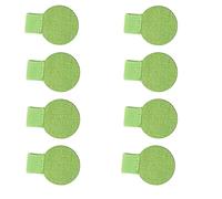8 Pcs Self Adhesive Pen Clips, Elastic Band Pen Loop Holder, PU Leather Elastic Pencil Ring Holder for Notebooks, Diaries, Calendars (Grass Green)