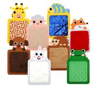 8 Pcs Sensory Mats for Kids, Educational Animals Sensory Pads Toys for Autistic Children, Funny Textured Sensory Toys Felt Sensory Mini Mat Colorful Sensory Wall Panel for Kid Toddler Baby