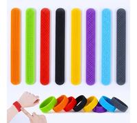 8 Pcs Sensory Slap Bands Fidget Toys for Kids: Textured Silicone Snap Bracelets Stress Anxiety Relief for Kids Teenage Adults Fidget Bracelets for Boys Girls Gifts Sensory Toys for Autism ADHD Aid