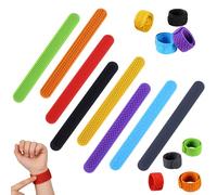 8 Pcs Sensory Slap Bracelets, Snap Band for 3+ Year Old Boys Girls Teens Textured Silicone Slap Bracelets Sensory Fidget Toys Fidget Bracelet for Adults Anxiety Relief Slaps Bands for Party Bags