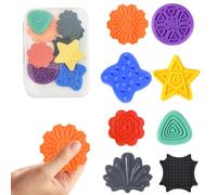 8 Pcs Sensory Stones Age 3+, Textured Soft Fidget Toys for Kids Adults, Sensory Toys for Autism, Silicone Worry Stone Fidgets for School, Fidget Stress Toy for Anxiety Relief