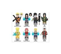 (8 pcs set) Naruto Uzumaki Minifigure Naruto Minifigure Building Blocks Fits Lego